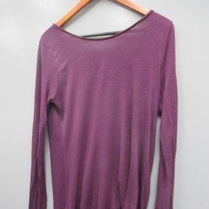 Express One Eleven Women's Blouse Size S Purple 100% Rayon Open Back Blouse Top